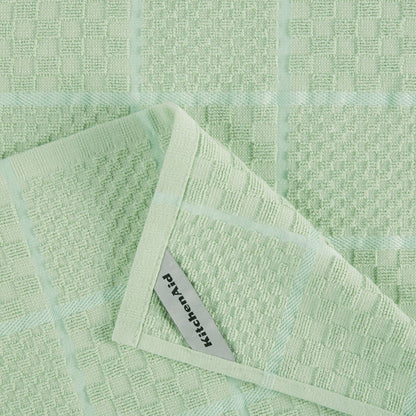 KITCHENAID Quilted Cotton Terry Cloth Oven Mitt, Pot Holder, Kitchen Towel 4-Pack Set, Heat Resistant, Silicone Grip, Gift Set, Milkshake, 16&quot;x26&quot;, 7&quot;x13&quot; &amp; 7&quot;x10&quot;