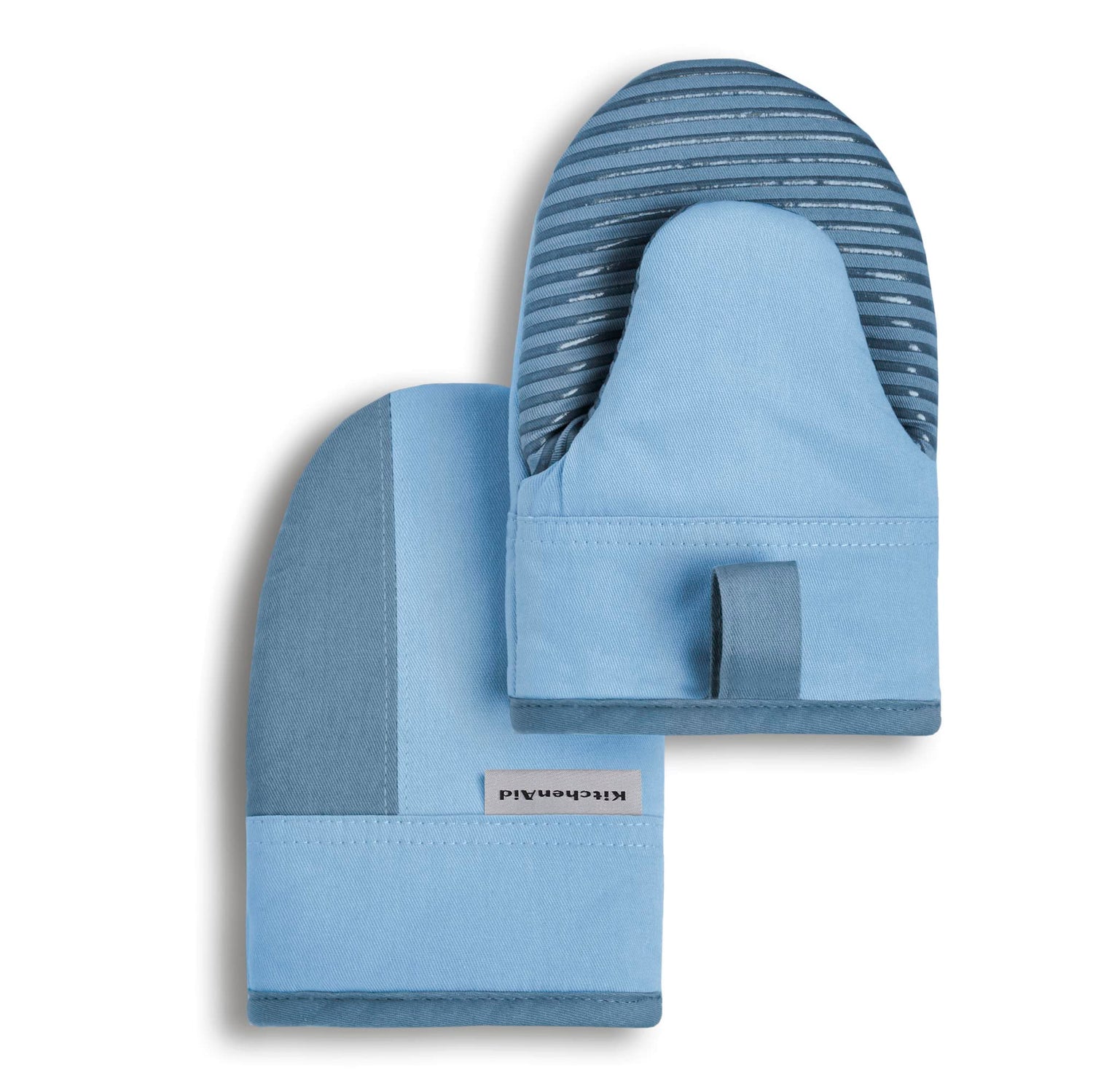KitchenAid Beacon Two-Tone Non-Slip Mini Oven Mitt Set, Milkshake/Beige, 5.5&quot;x8&quot;, 2 Piece