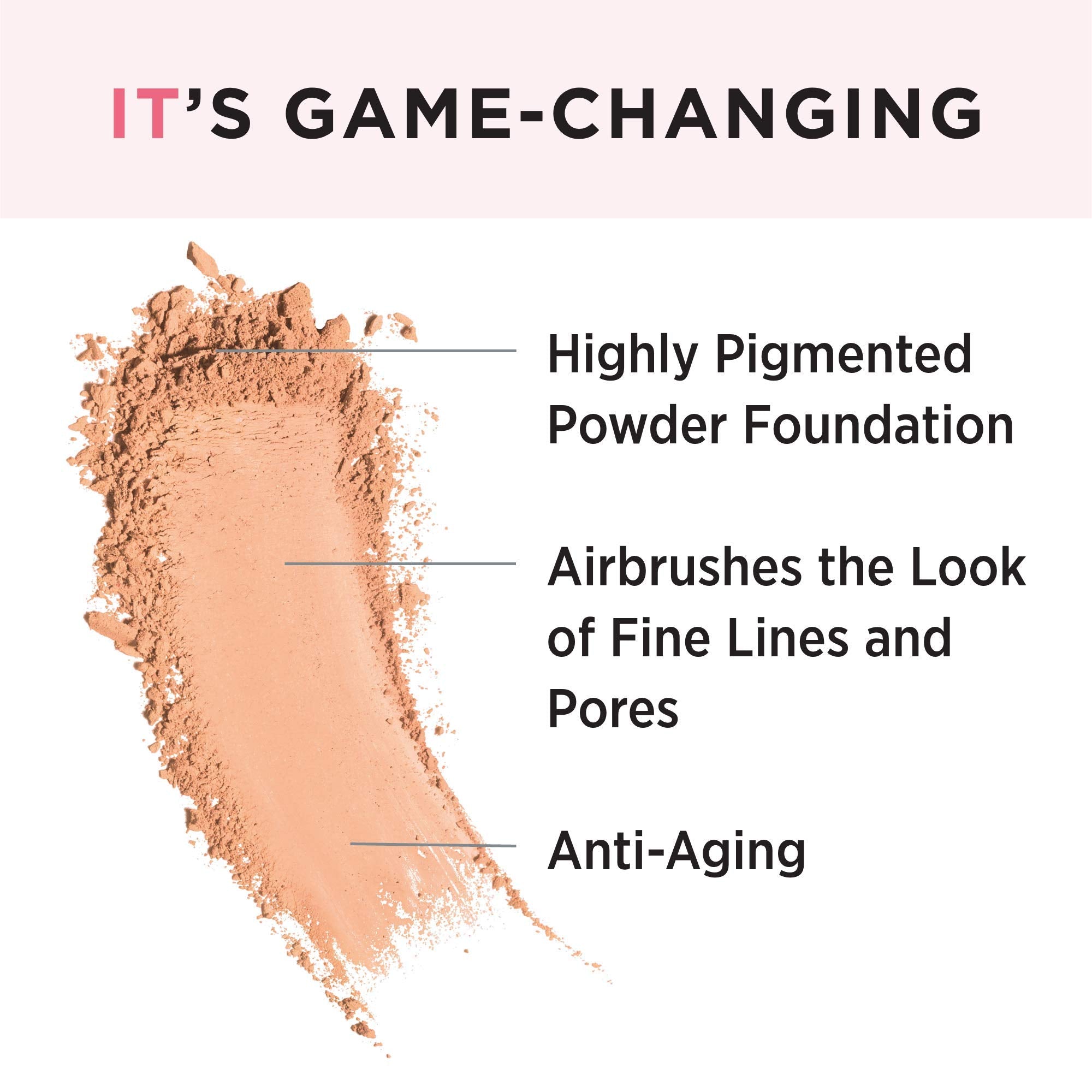 IT Cosmetics Celebration Foundation - Full-Coverage, Anti-Aging Powder Foundation - Blurs Pores, Wrinkles &amp; Imperfections - With Hydrolyzed Collagen &amp; Hyaluronic Acid - 0.3 oz