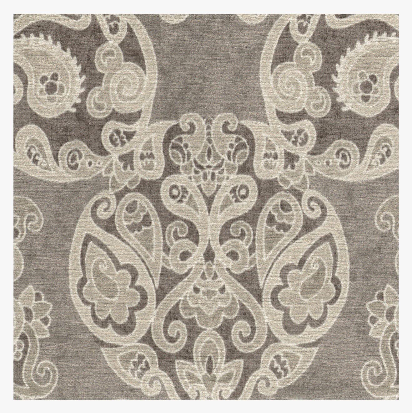 RUGGABLE Disney Traditional Mickey Mouse Washable Rug - Perfect Area Rug for Nursery Playroom Kids Room - Pet &amp; Child Friendly - Stain &amp; Water Resistant - Damask Grey 3&