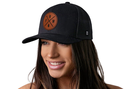 HAKA Camping Hat – Outdoors Trucker Hat for Men &amp; Women, Baseball Cap Adjustable Snapback - Synthetic Leather