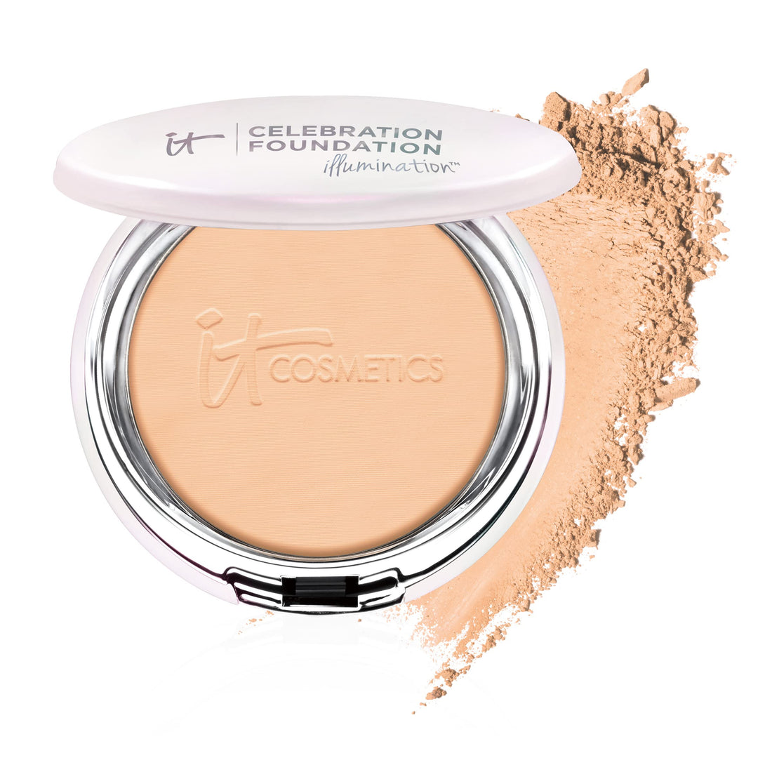 IT Cosmetics Celebration Foundation Illumination - Full-Coverage, Anti-Aging Powder Foundation - Blurs Pores, Wrinkles &amp; Imperfections - 0.3 oz