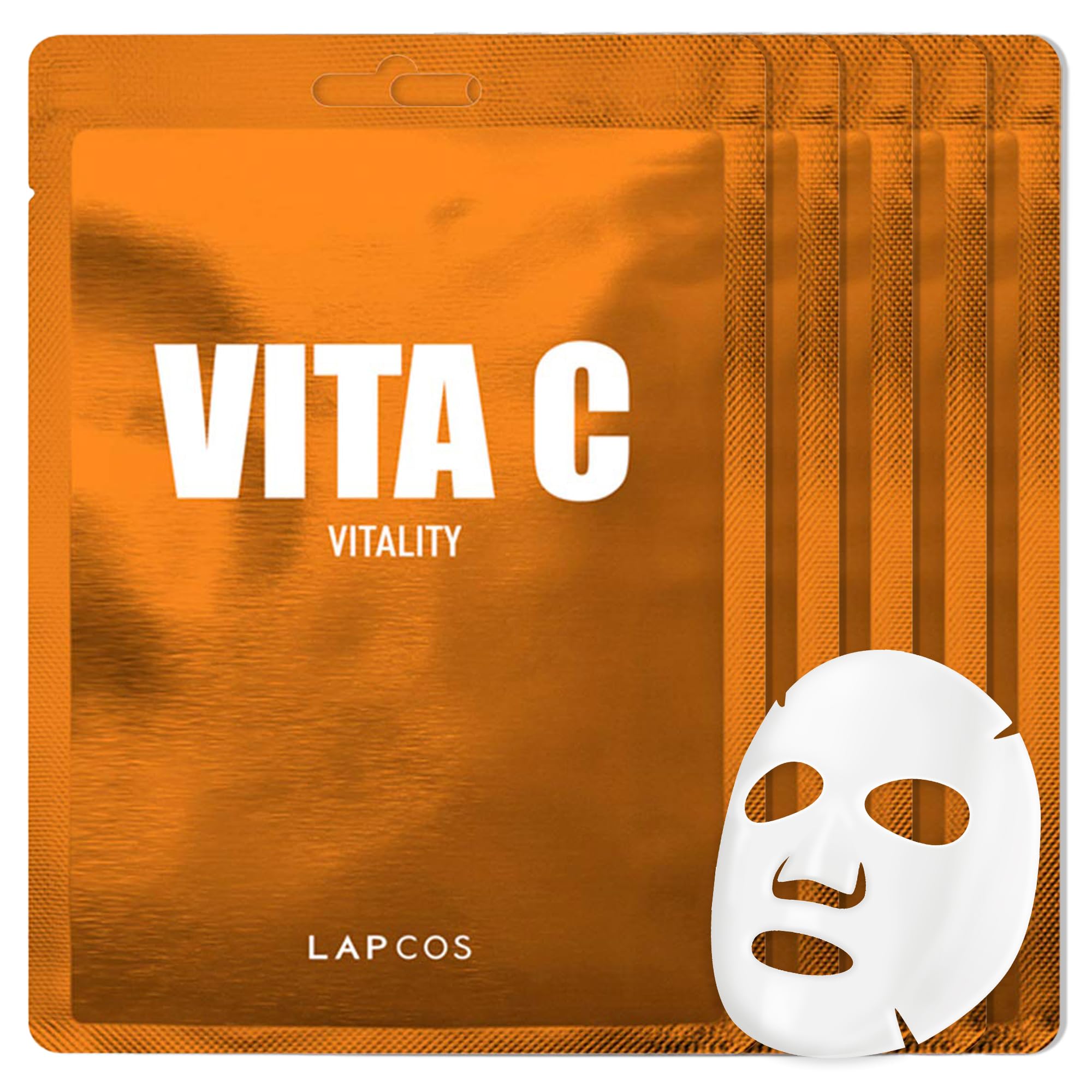 LAPCOS Pearl Sheet Mask, Daily Face Mask with Probiotics to Brighten and Clarify Skin, Korean Beauty Favorite, 5-Pack