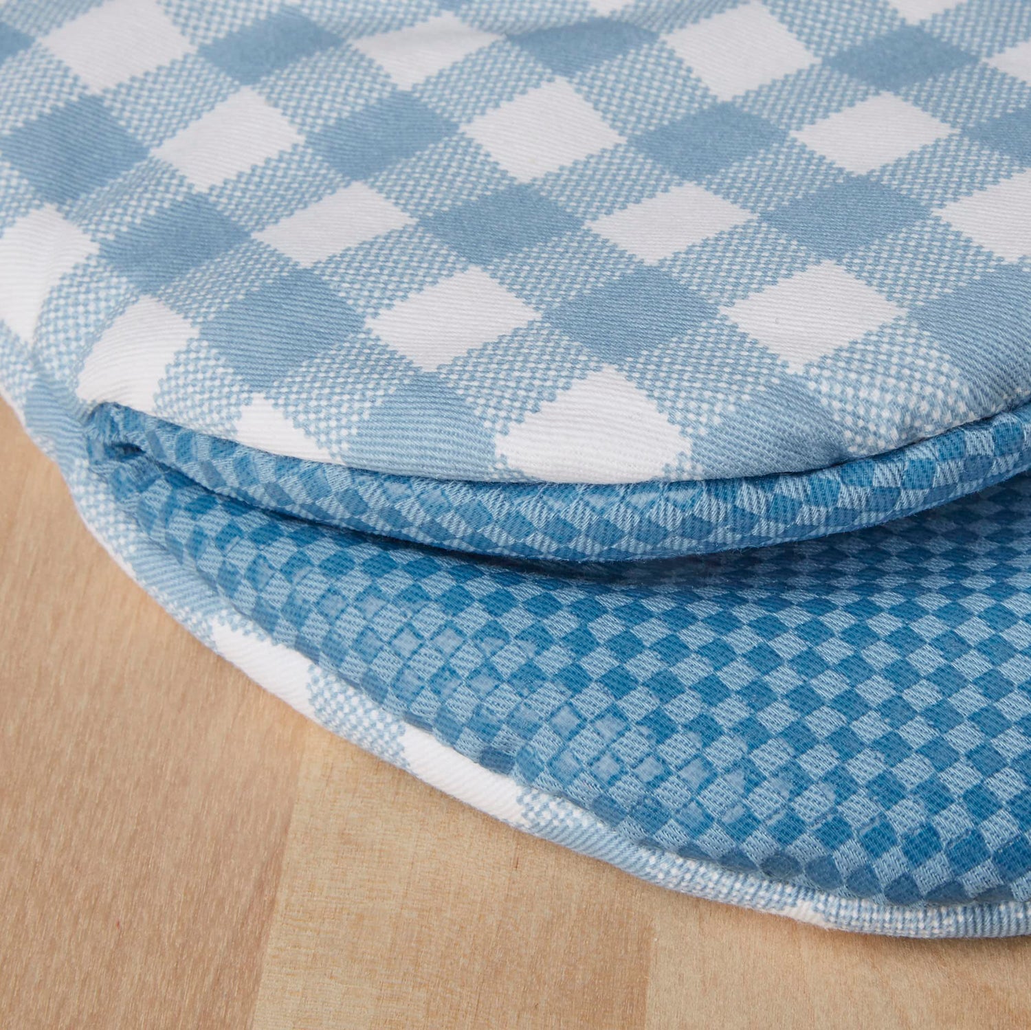 KitchenAid Gingham Mini Oven Mitt 2-Pack Set, Milkshake Tan, 5.5&quot;x8&quot;