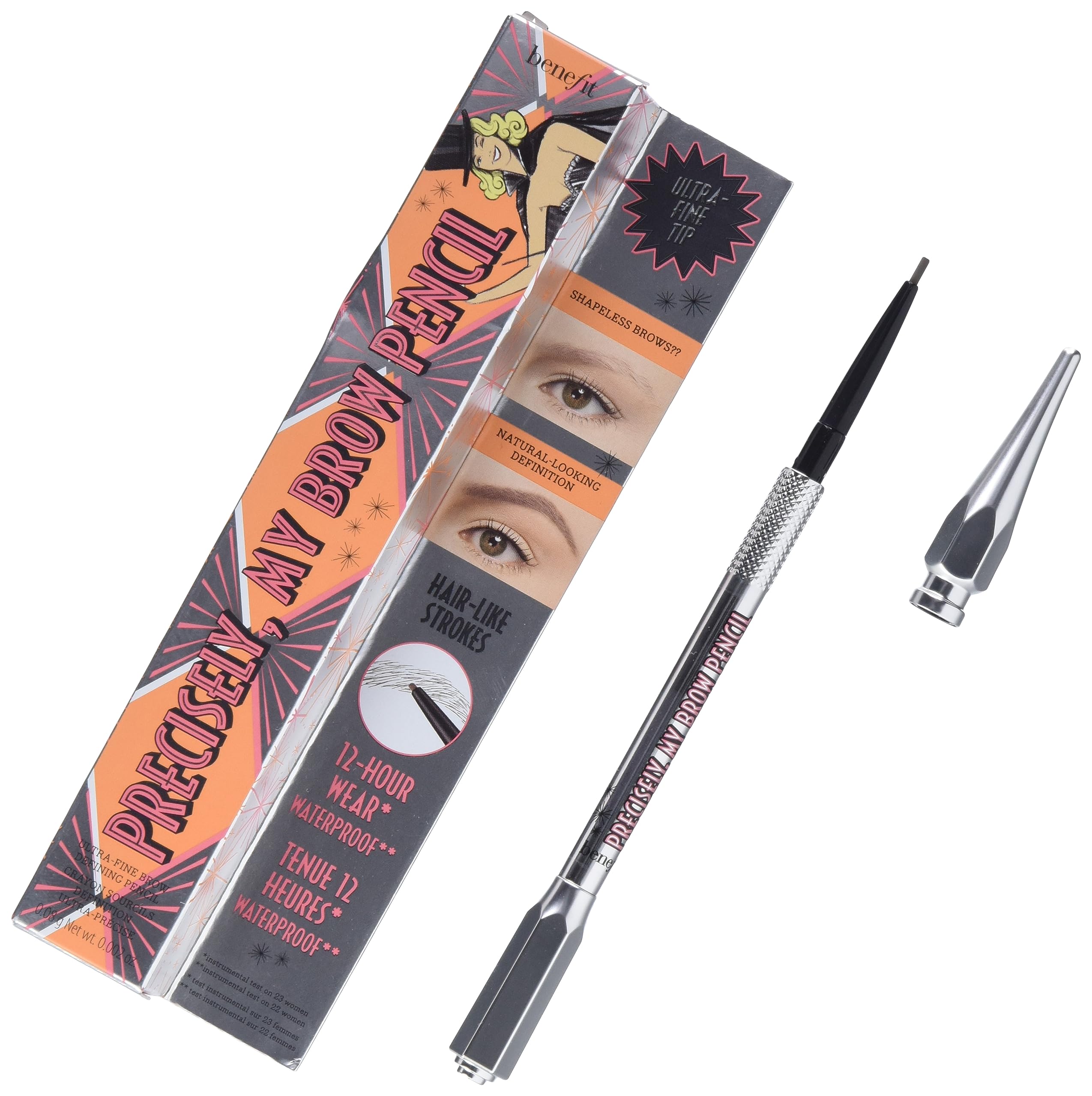 Benefit Precisely My Brow Pencil Ultra Fine Brow Defining, No. 4, Medium, 0.002 Ounce