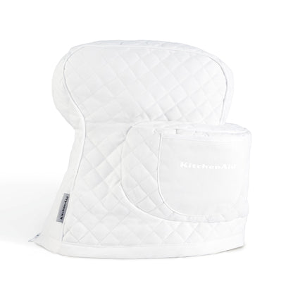 KITCHENAID Fitted Tilt-Head Solid Stand Mixer Cover with Storage Pocket, Quilted 100% Cotton, Milkshake, 14.4&quot;x18&quot;x10&quot;