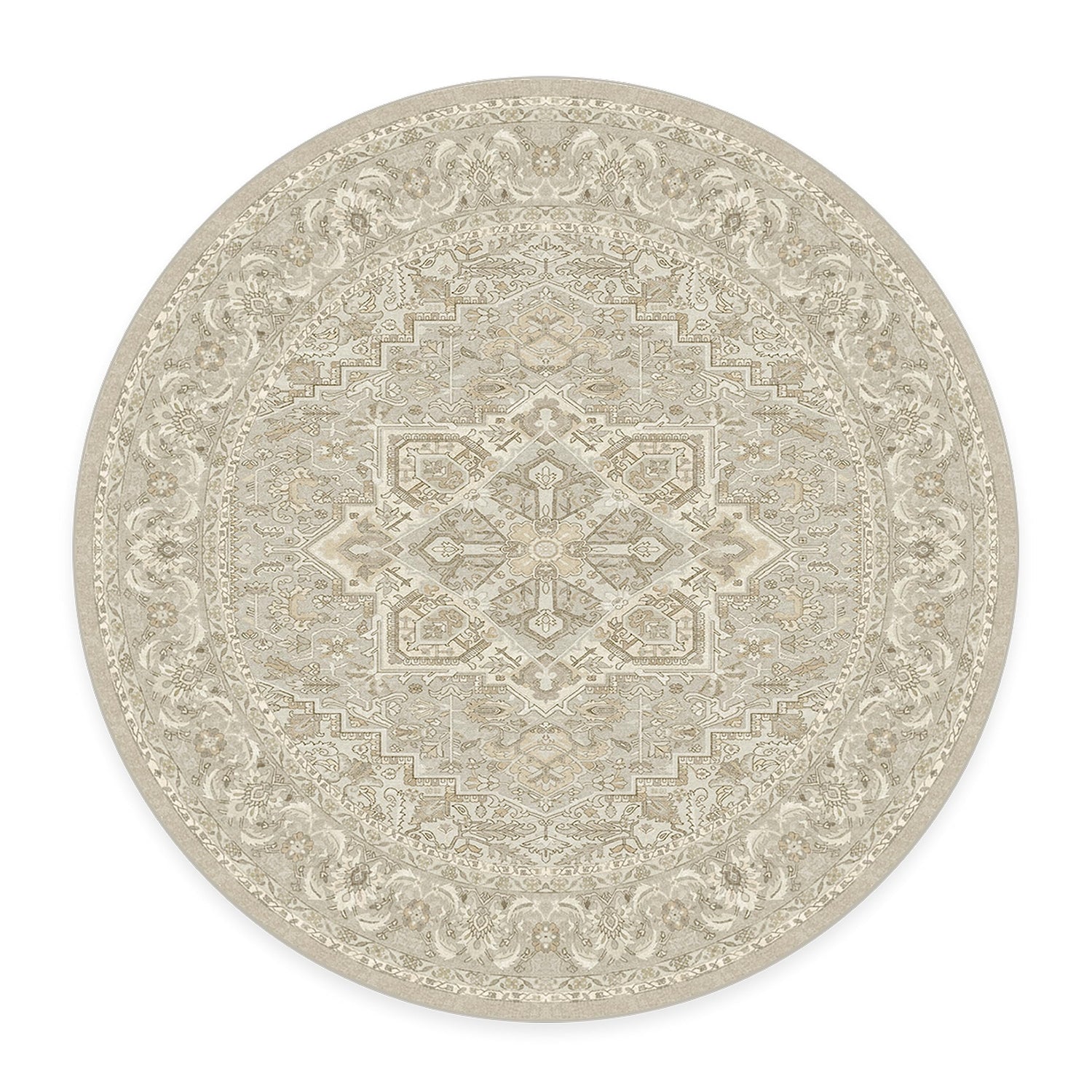 RUGGABLE Hendesi Heriz Washable Rug - Perfect Antique Vintage Area Rug for Living Room Bedroom Kitchen - Pet &amp; Child Friendly - Stain &amp; Water Resistant, Non-Slip - Abalone 2&