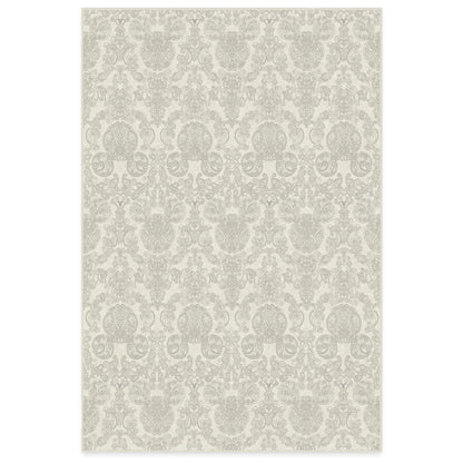 RUGGABLE Disney Traditional Mickey Mouse Washable Rug - Perfect Area Rug for Nursery Playroom Kids Room - Pet &amp; Child Friendly - Stain &amp; Water Resistant - Damask Grey 3&
