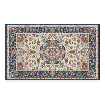 RUGGABLE Sima Washable Rug - Perfect Vintage Area Rug for Living Room Bedroom Kitchen - Pet &amp; Child Friendly - Stain &amp; Water Resistant - Royal Blue 2&