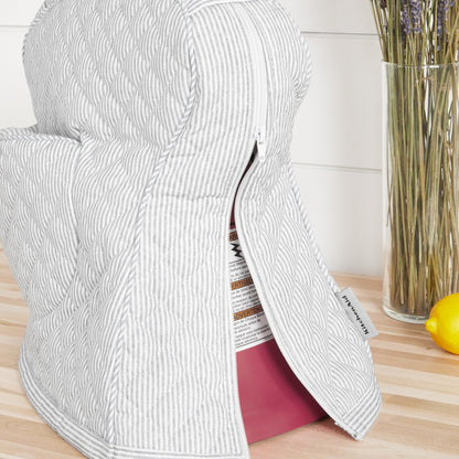 KITCHENAID Fitted Tilt-Head Solid Stand Mixer Cover with Storage Pocket, Quilted 100% Cotton, Milkshake, 14.4&quot;x18&quot;x10&quot;