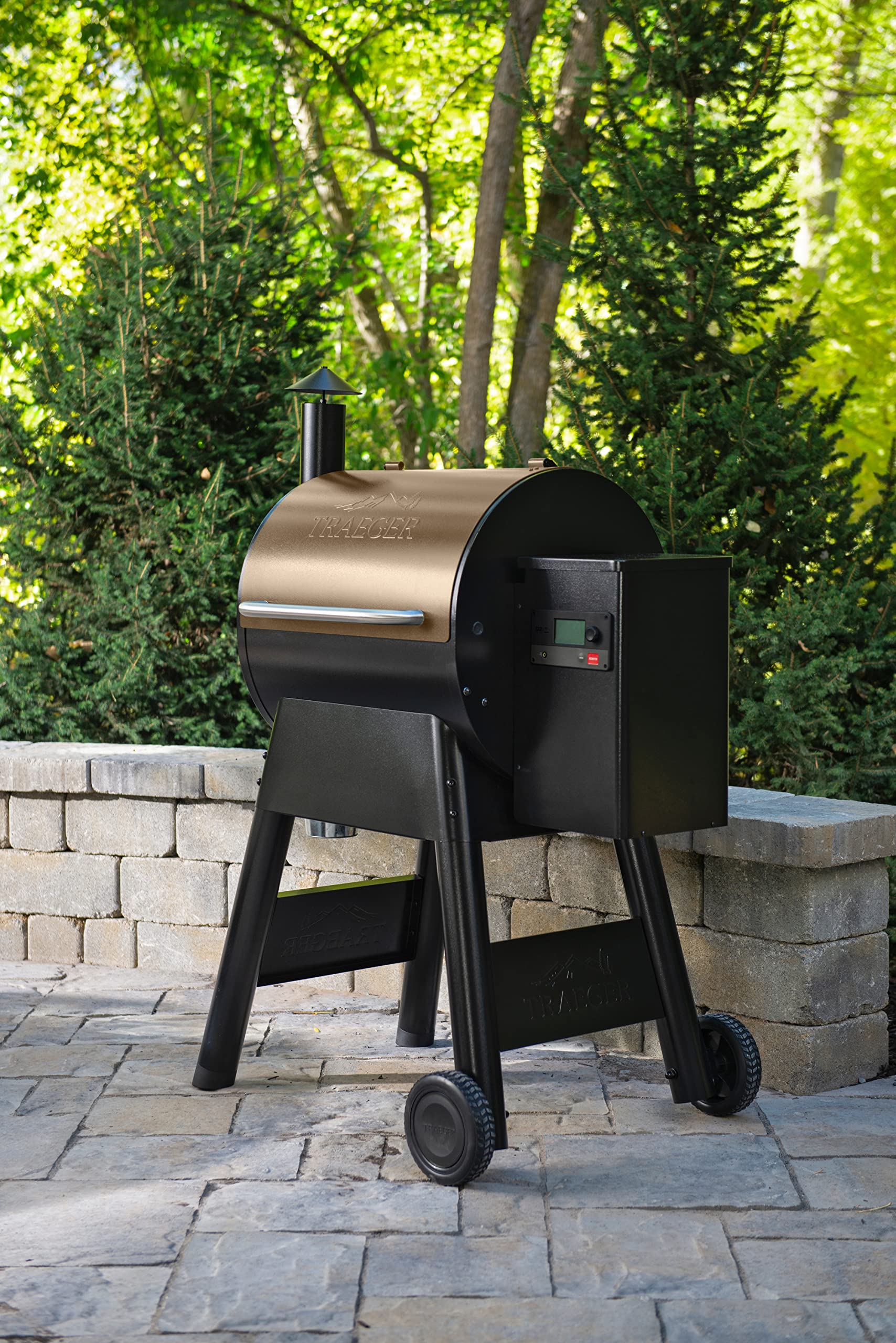Traeger Grills Pro 575 Electric Wood Pellet Grill and Smoker, Bronze, 572 Square Inches Cook Area, 500 Degree Max Temperature, Meat Probe, 6 in 1 BBQ Grill with WiFi and app connectivity