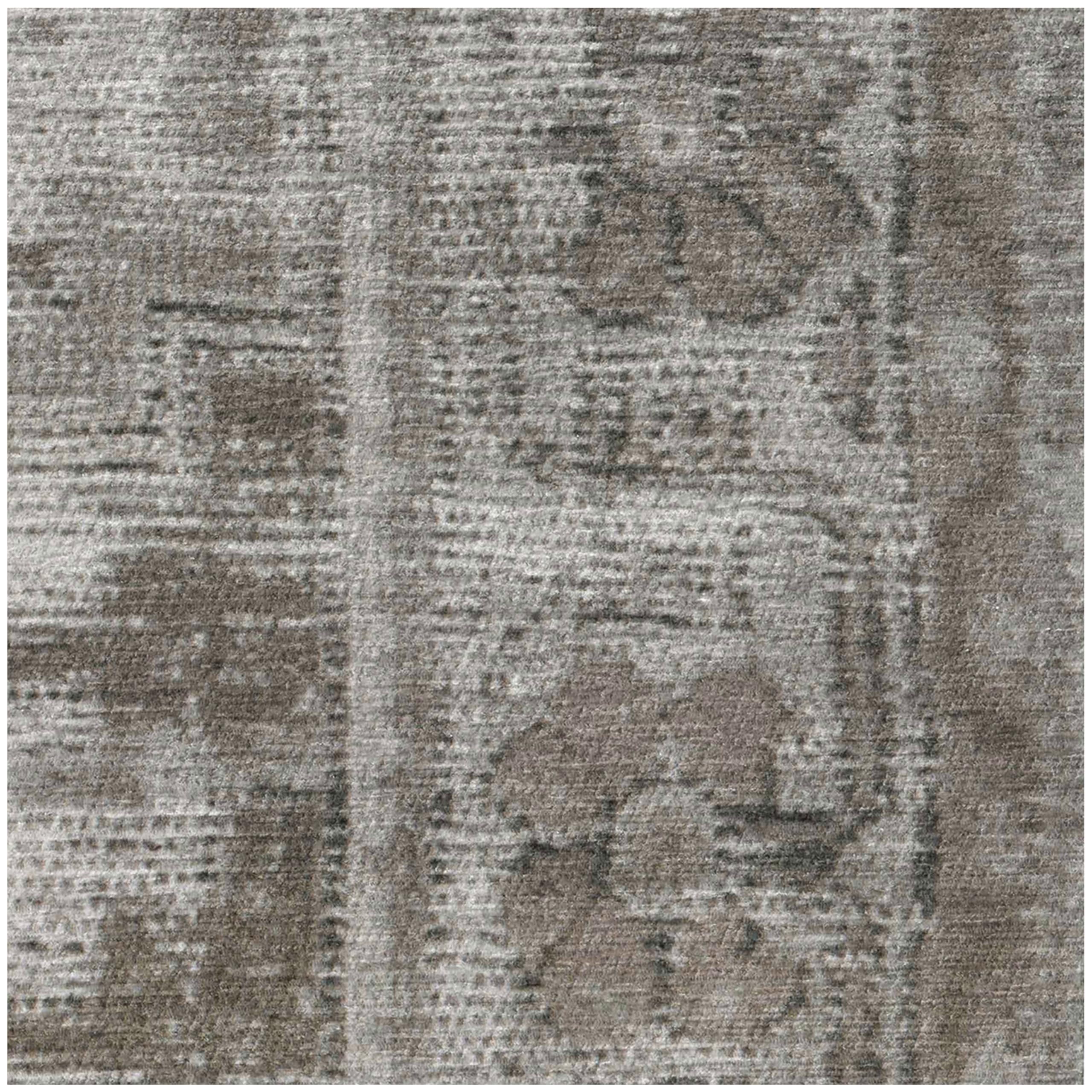 RUGGABLE Zinnia Runner Rug - Perfect Boho Washable Rug for Entryway Hallway Kitchen - Pet &amp; Child Friendly - Stain &amp; Water Resistant - Grey 2.5&
