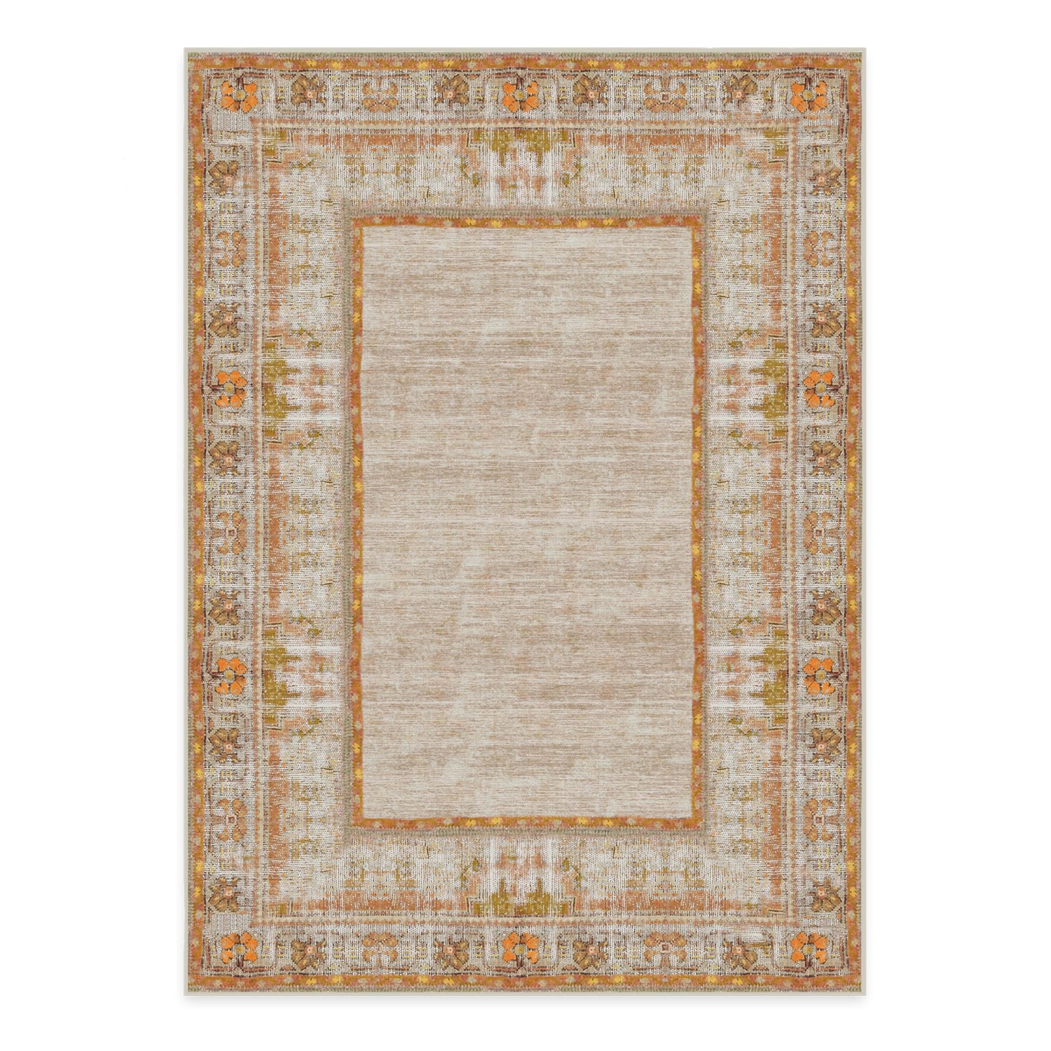 RUGGABLE Zinnia Runner Rug - Perfect Boho Washable Rug for Entryway Hallway Kitchen - Pet &amp; Child Friendly - Stain &amp; Water Resistant - Grey 2.5&