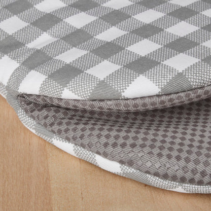 KitchenAid Gingham Mini Oven Mitt 2-Pack Set, Milkshake Tan, 5.5&quot;x8&quot;