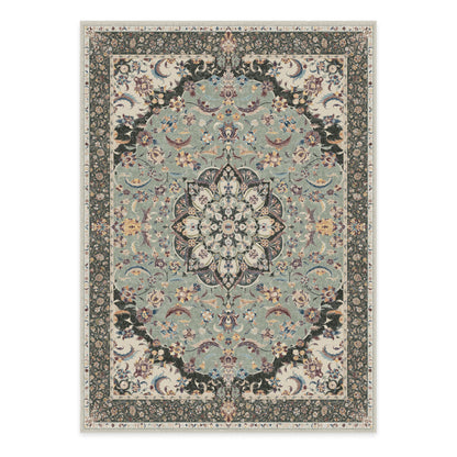 RUGGABLE Sima Washable Rug - Perfect Vintage Area Rug for Living Room Bedroom Kitchen - Pet &amp; Child Friendly - Stain &amp; Water Resistant - Royal Blue 2&