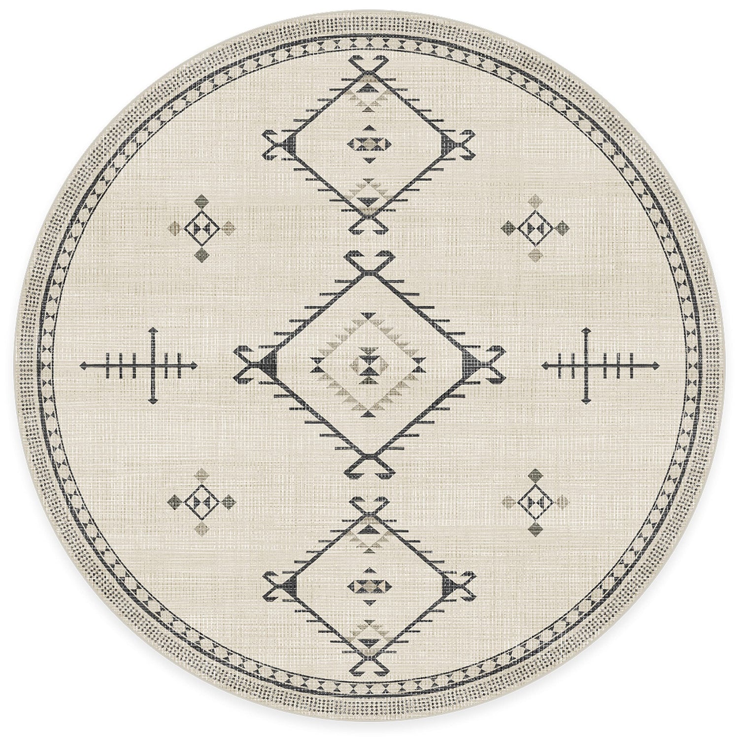 RUGGABLE Damali Runner Rug - Perfect Boho Washable Rug for Entryway Hallway Kitchen - Pet &amp; Child Friendly - Non-Toxic - Stain &amp; Water Resistant - Black &amp; White 2.5&