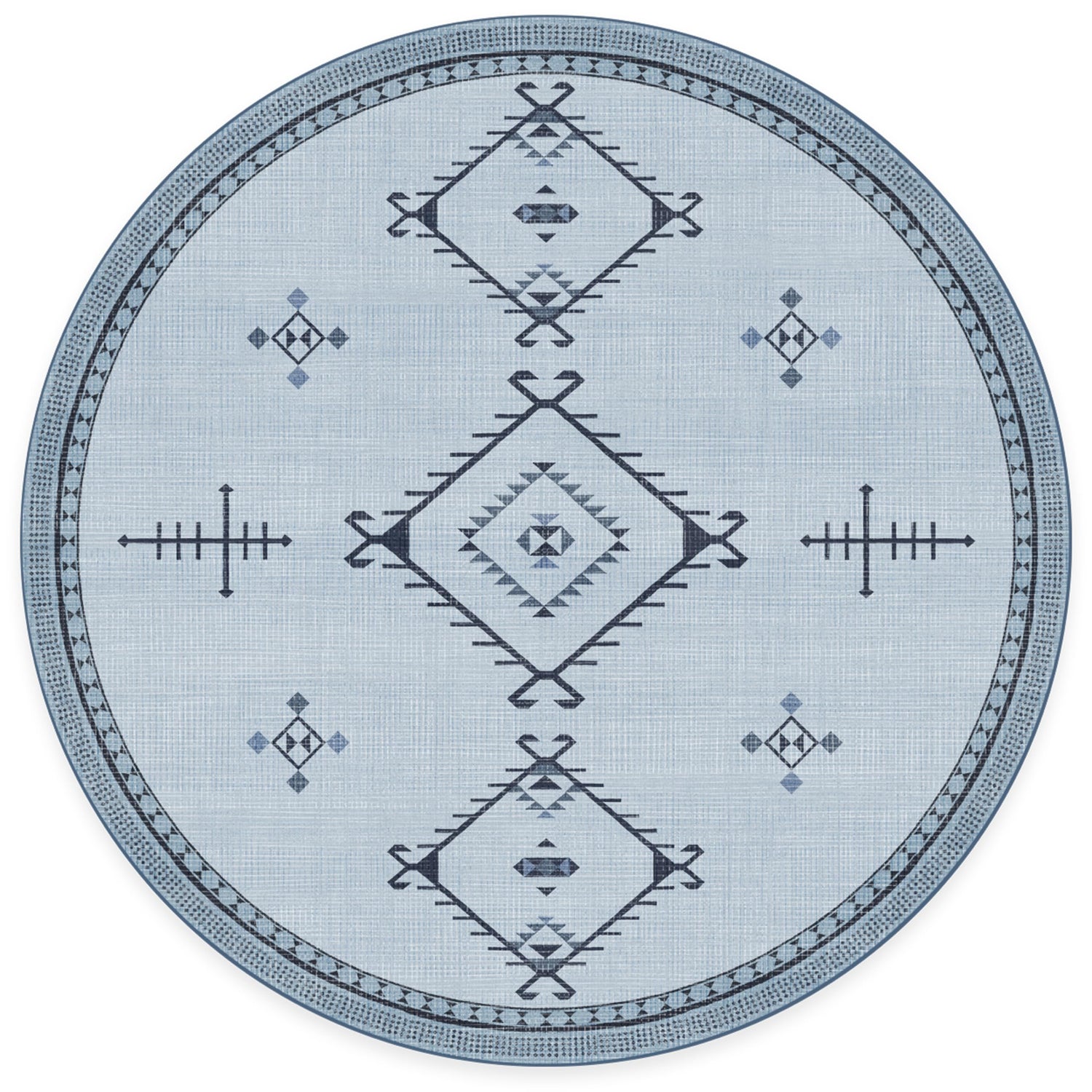 RUGGABLE Damali Runner Rug - Perfect Boho Washable Rug for Entryway Hallway Kitchen - Pet &amp; Child Friendly - Non-Toxic - Stain &amp; Water Resistant - Black &amp; White 2.5&