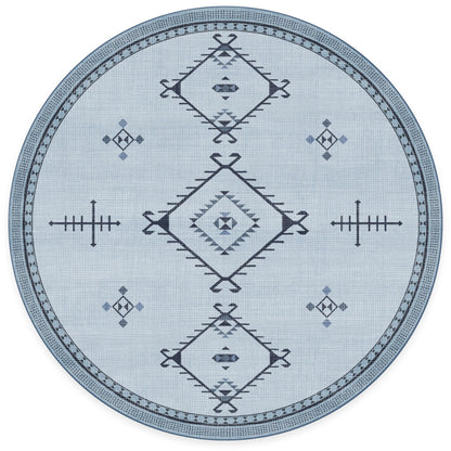 RUGGABLE Damali Runner Rug - Perfect Boho Washable Rug for Entryway Hallway Kitchen - Pet &amp; Child Friendly - Non-Toxic - Stain &amp; Water Resistant - Black &amp; White 2.5&
