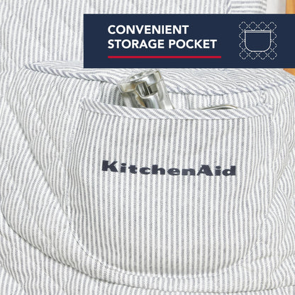 KITCHENAID Fitted Tilt-Head Solid Stand Mixer Cover with Storage Pocket, Quilted 100% Cotton, Milkshake, 14.4&quot;x18&quot;x10&quot;