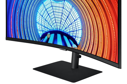 SAMSUNG 34-Inch ViewFinity S65TC Series Ultra-WQHD 1000R Curved Computer Monitor, HDR10, 100Hz, AMD FreeSync, Thunderbolt 4, Height Adjustable Stand, Built-in Speakers, Eye Care, LS34C650TANXGO, 2024