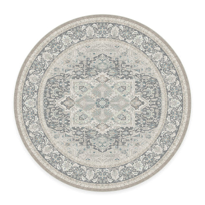 RUGGABLE Hendesi Heriz Washable Rug - Perfect Antique Vintage Area Rug for Living Room Bedroom Kitchen - Pet &amp; Child Friendly - Stain &amp; Water Resistant, Non-Slip - Abalone 2&