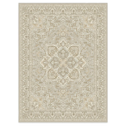 RUGGABLE Hendesi Heriz Washable Rug - Perfect Antique Vintage Area Rug for Living Room Bedroom Kitchen - Pet &amp; Child Friendly - Stain &amp; Water Resistant, Non-Slip - Abalone 2&