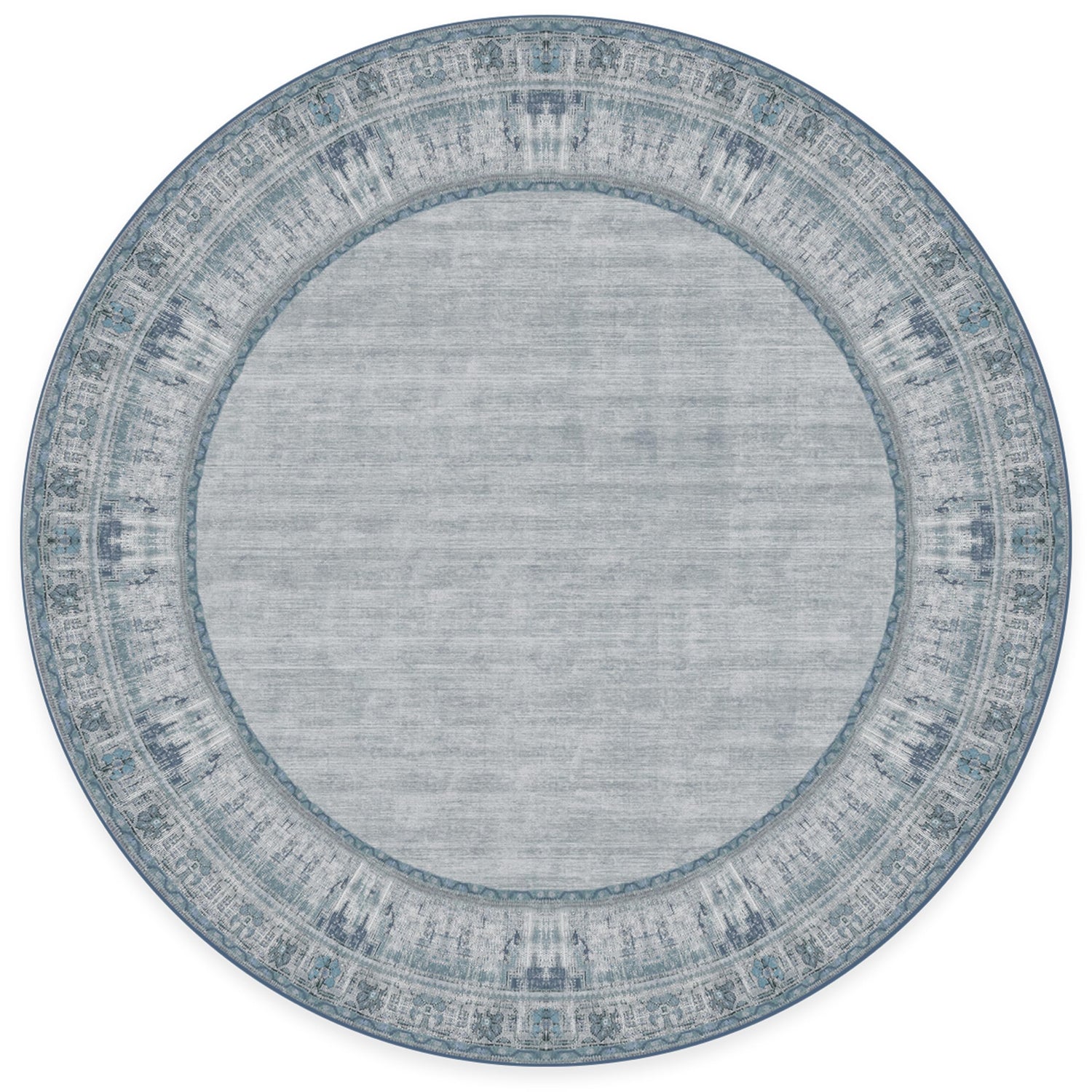 RUGGABLE Zinnia Runner Rug - Perfect Boho Washable Rug for Entryway Hallway Kitchen - Pet &amp; Child Friendly - Stain &amp; Water Resistant - Grey 2.5&