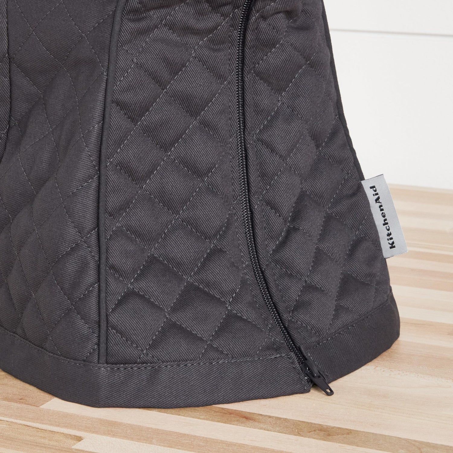 KITCHENAID Fitted Tilt-Head Solid Stand Mixer Cover with Storage Pocket, Quilted 100% Cotton, Milkshake, 14.4&quot;x18&quot;x10&quot;