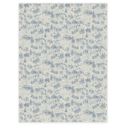 RUGGABLE Winter Plaid Washable Rug - Perfect Holiday Area Rug for Living Room Bedroom Kitchen - Pet &amp; Child Friendly - Stain &amp; Water Resistant - Dress Stewart Tartan Plaid 3&