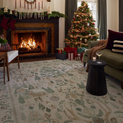 RUGGABLE Winter Plaid Washable Rug - Perfect Holiday Area Rug for Living Room Bedroom Kitchen - Pet &amp; Child Friendly - Stain &amp; Water Resistant - Dress Stewart Tartan Plaid 3&