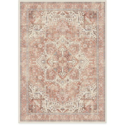 RUGGABLE Kamran Washable Rug - Perfect Vintage Area Rug for Living Room Bedroom Kitchen - Pet &amp; Child Friendly - Stain &amp; Water Resistant - Hazel 5&