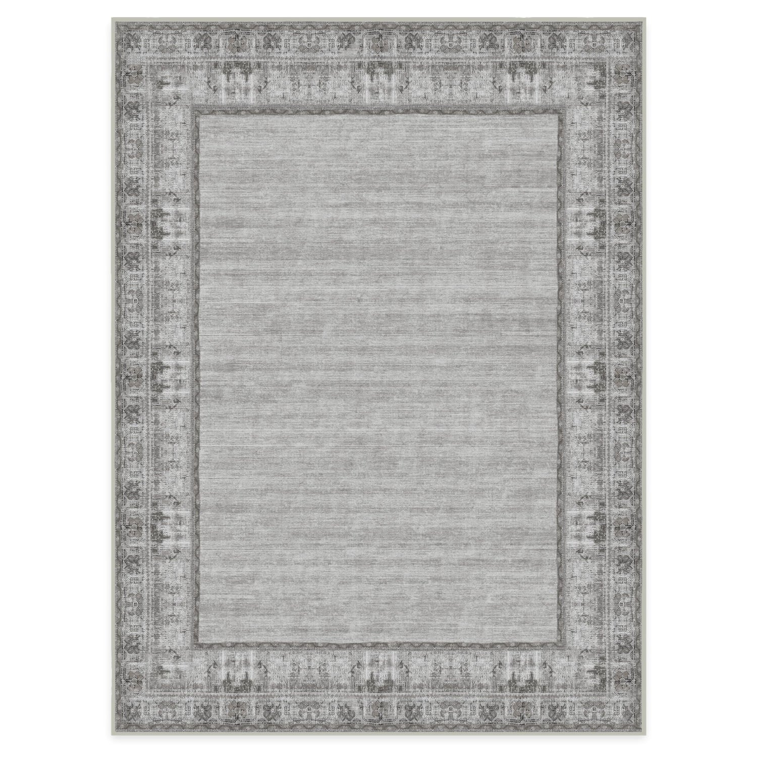 RUGGABLE Zinnia Runner Rug - Perfect Boho Washable Rug for Entryway Hallway Kitchen - Pet &amp; Child Friendly - Stain &amp; Water Resistant - Grey 2.5&