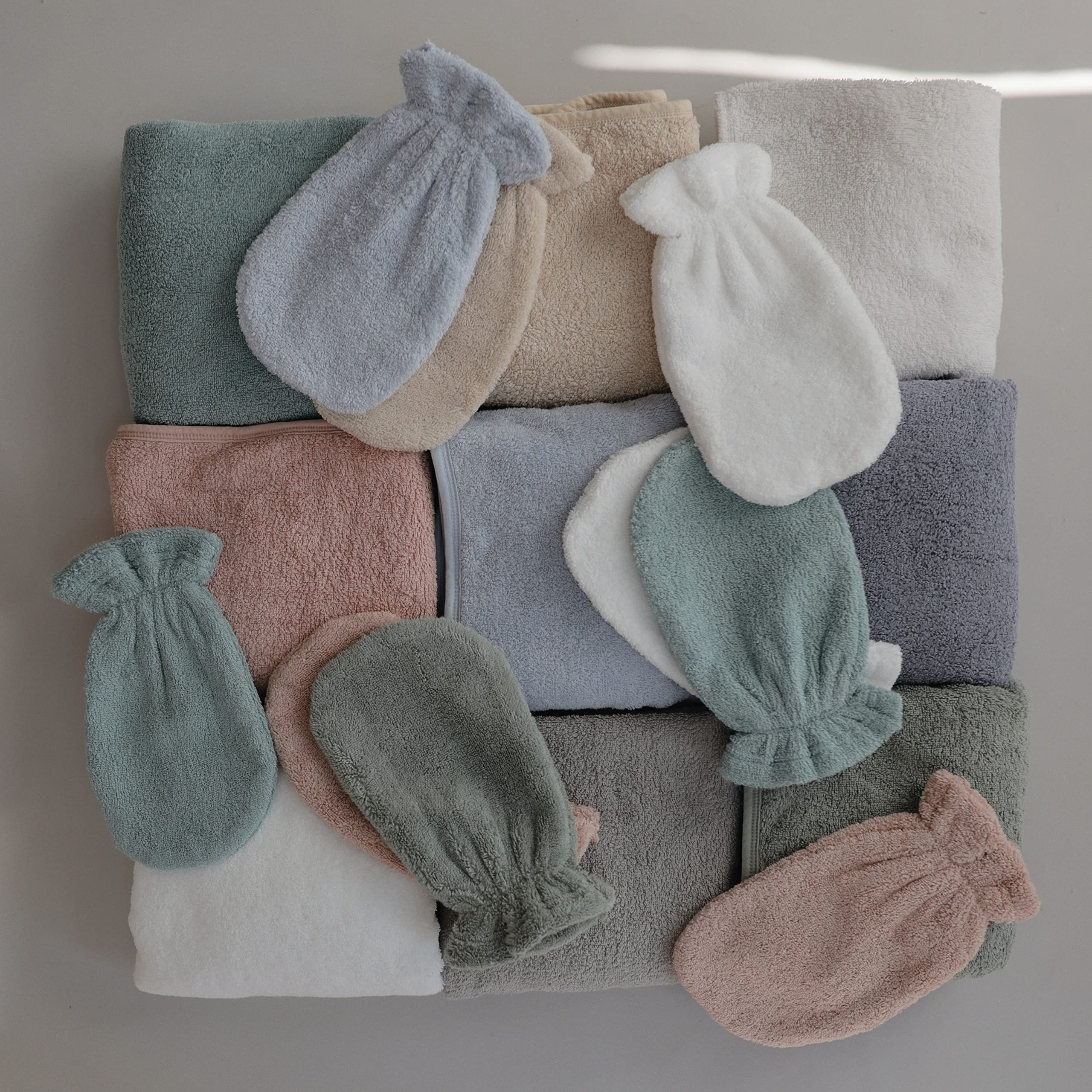 mushie Baby Hooded Towel | Organic Cotton (Moss)