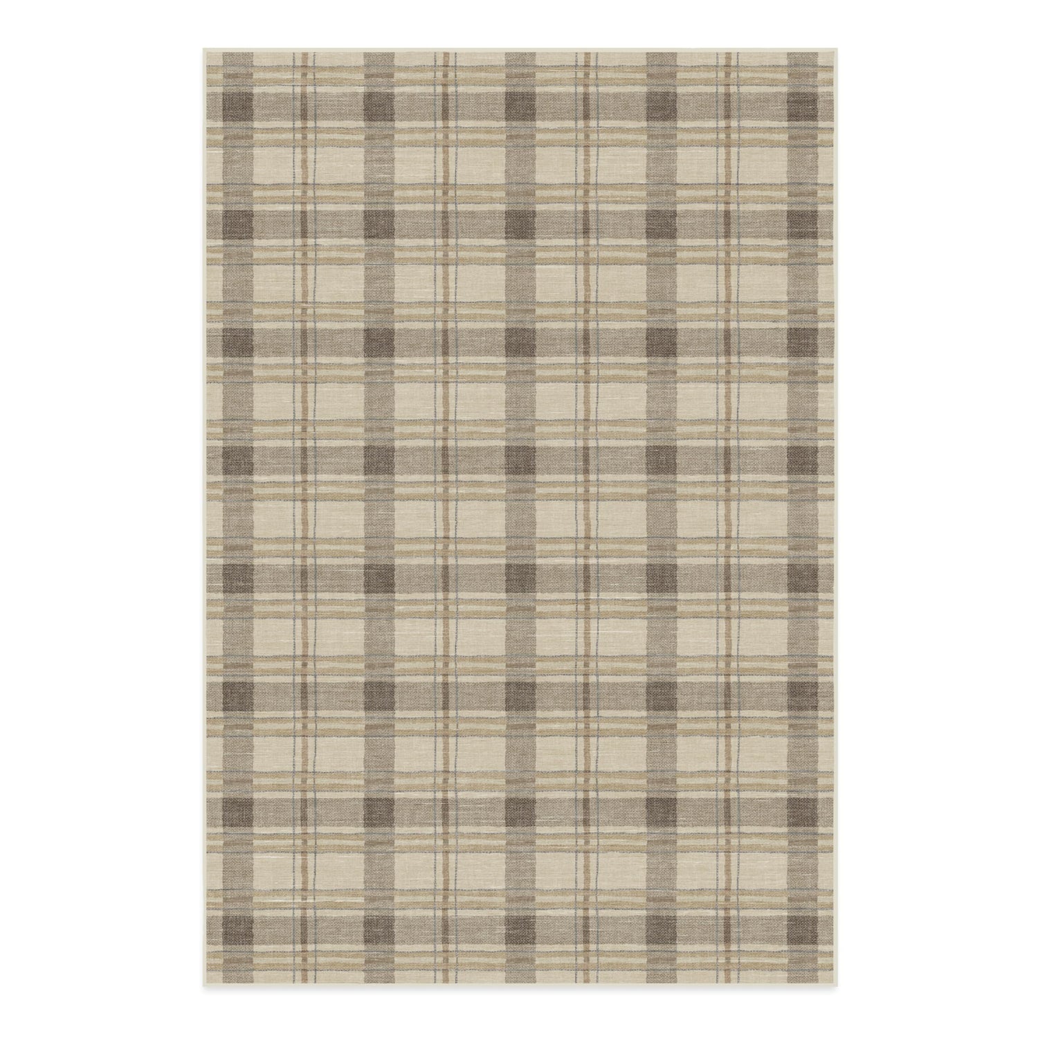 RUGGABLE Winter Plaid Washable Rug - Perfect Holiday Area Rug for Living Room Bedroom Kitchen - Pet &amp; Child Friendly - Stain &amp; Water Resistant - Dress Stewart Tartan Plaid 3&