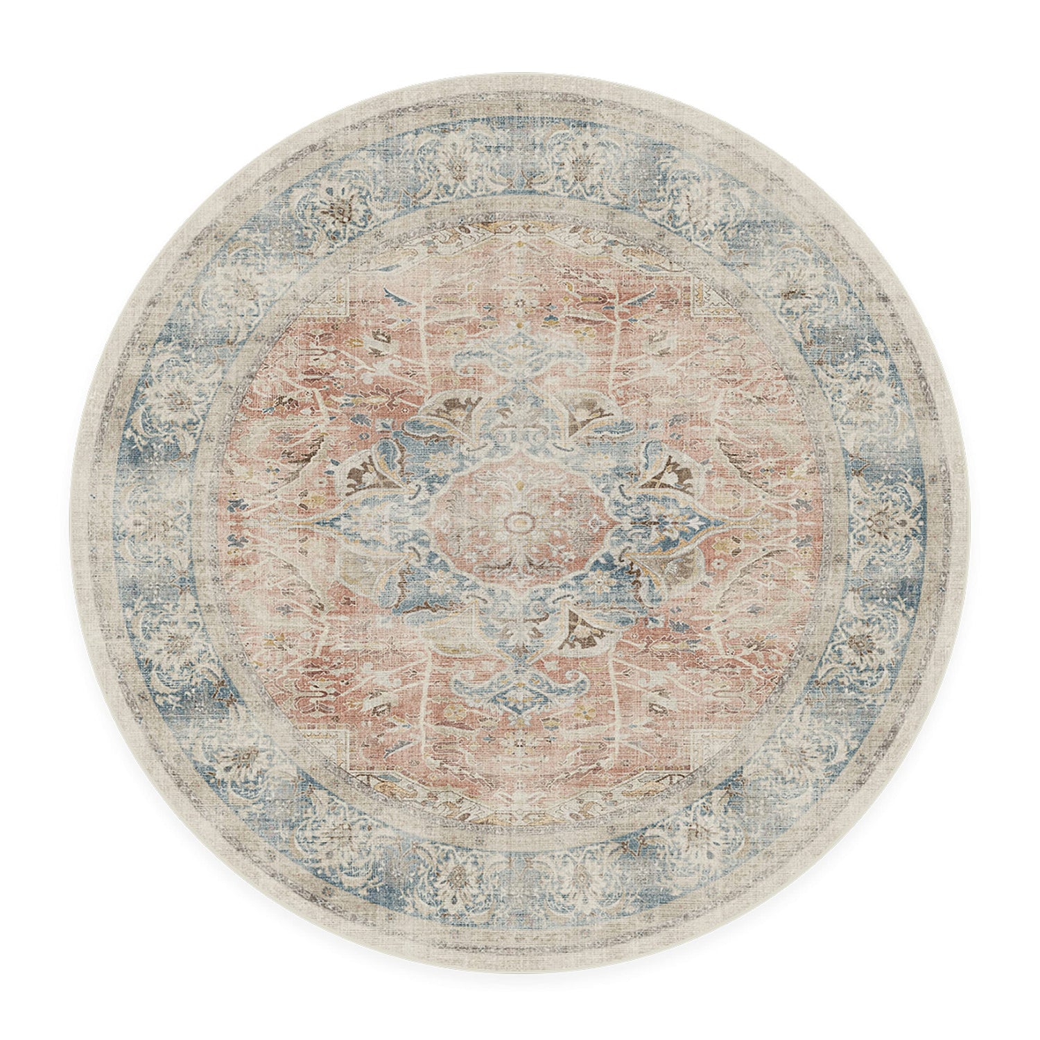 RUGGABLE – Sarrah Blue Quartz – Machine Washable Runner Rug – Pet &amp; Child Friendly – Stain &amp; Water Resistant – Non-Slip – 2.5&