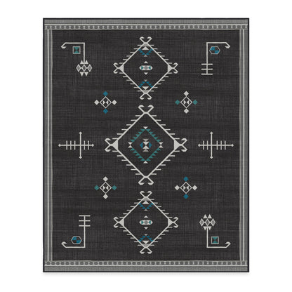 RUGGABLE Damali Runner Rug - Perfect Boho Washable Rug for Entryway Hallway Kitchen - Pet &amp; Child Friendly - Non-Toxic - Stain &amp; Water Resistant - Black &amp; White 2.5&