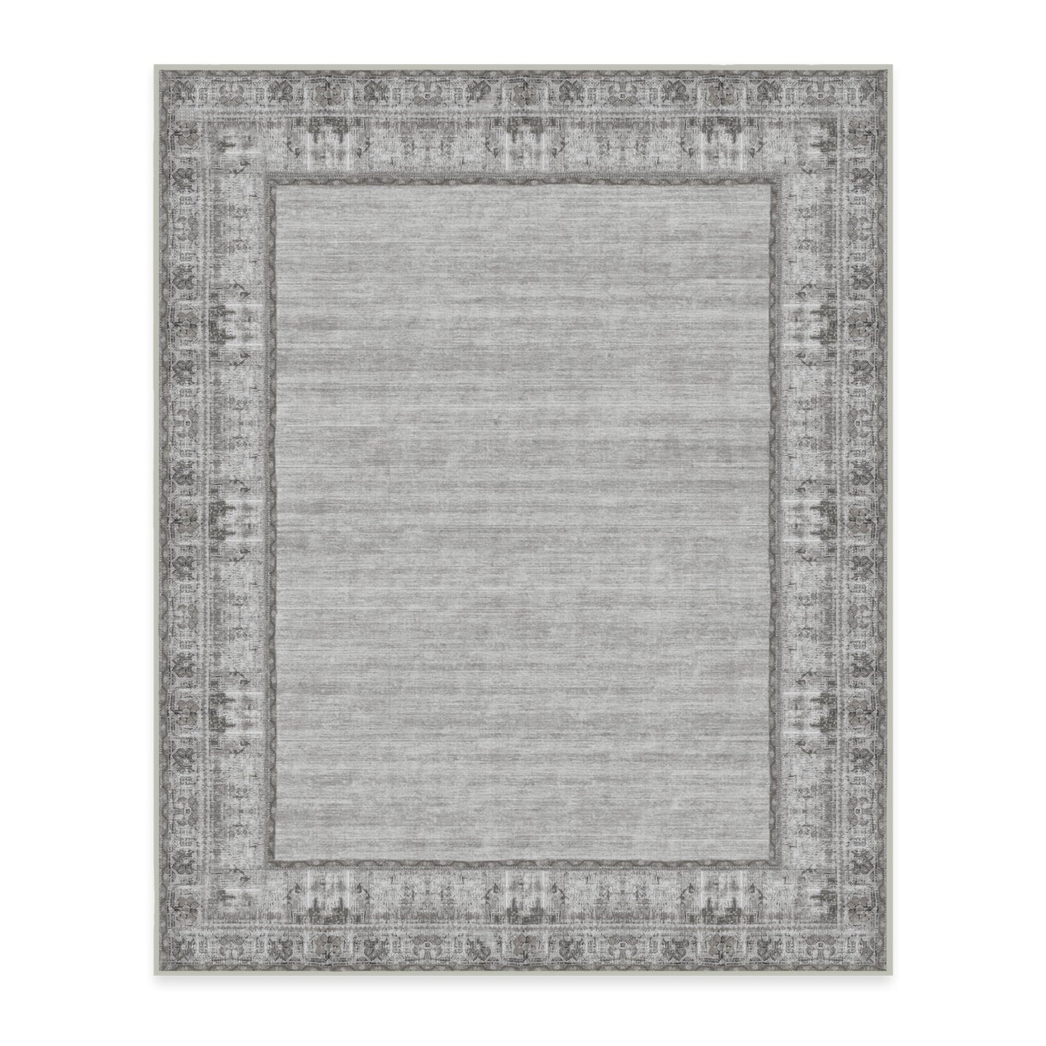 RUGGABLE Zinnia Runner Rug - Perfect Boho Washable Rug for Entryway Hallway Kitchen - Pet &amp; Child Friendly - Stain &amp; Water Resistant - Grey 2.5&