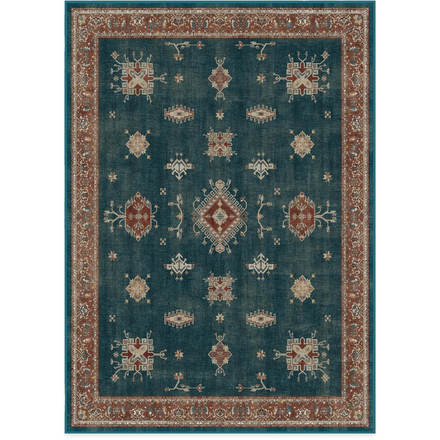 RUGGABLE – Verena Dark Wood – Machine Washable Runner Rug – Pet &amp; Child Friendly – Stain &amp; Water Resistant – Non-Slip – 2.5&