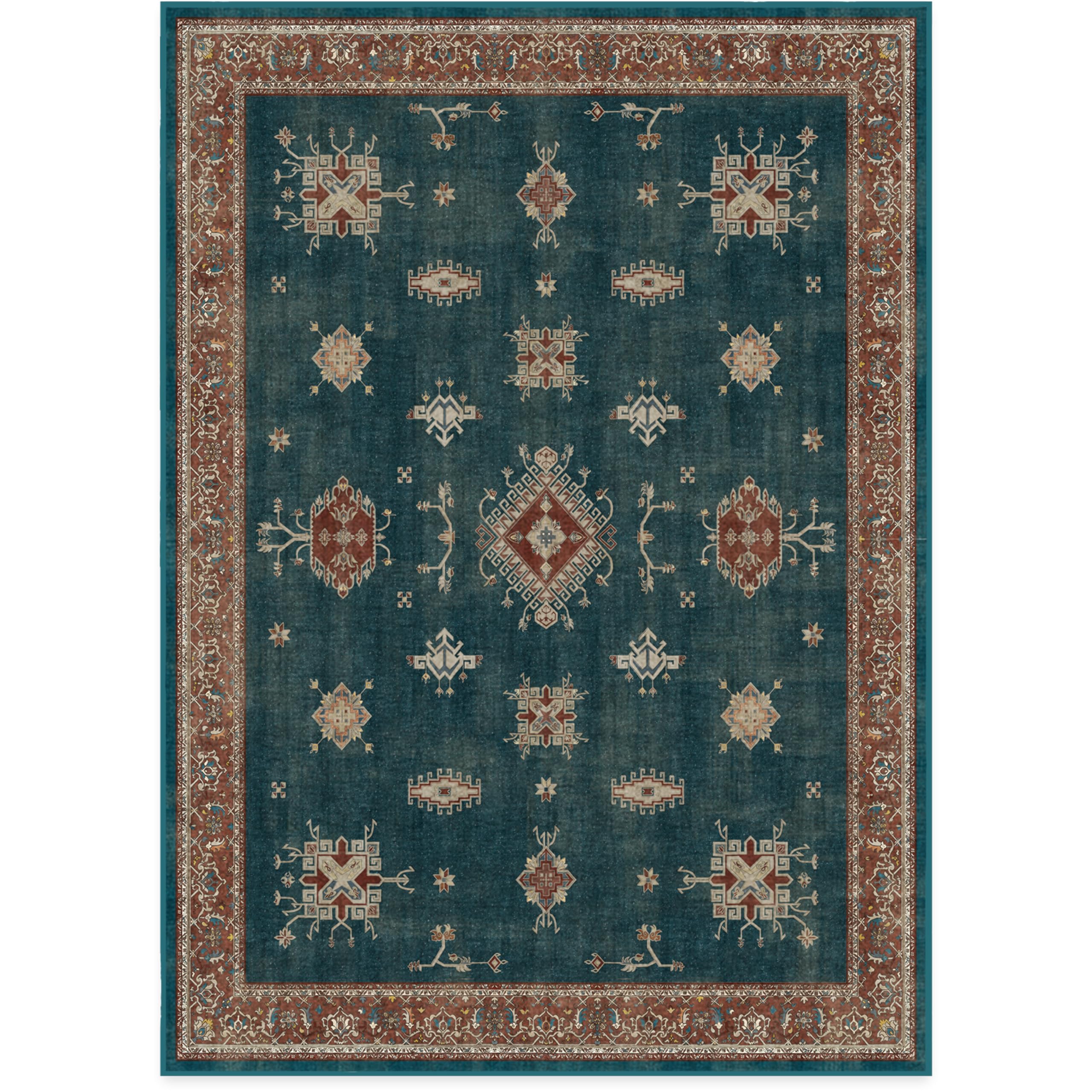 RUGGABLE – Verena Dark Wood – Machine Washable Runner Rug – Pet &amp; Child Friendly – Stain &amp; Water Resistant – Non-Slip – 2.5&