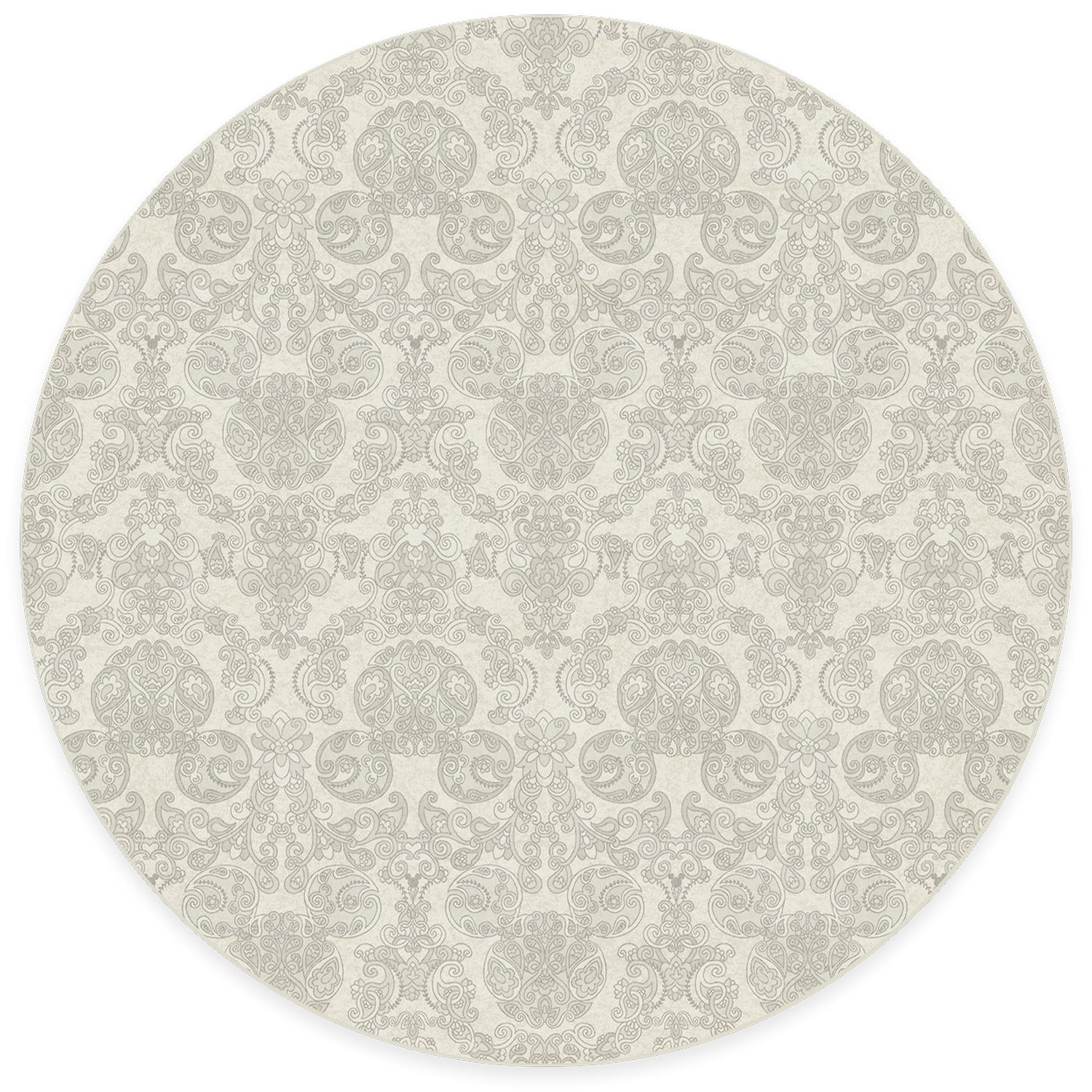 RUGGABLE Disney Traditional Mickey Mouse Washable Rug - Perfect Area Rug for Nursery Playroom Kids Room - Pet &amp; Child Friendly - Stain &amp; Water Resistant - Damask Grey 3&