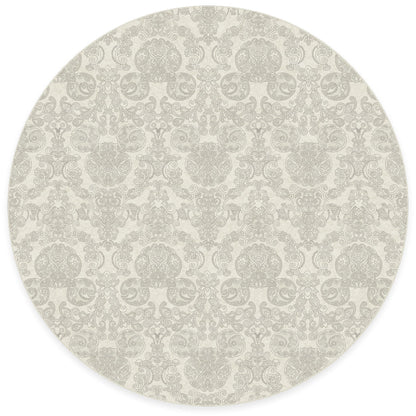 RUGGABLE Disney Traditional Mickey Mouse Washable Rug - Perfect Area Rug for Nursery Playroom Kids Room - Pet &amp; Child Friendly - Stain &amp; Water Resistant - Damask Grey 3&