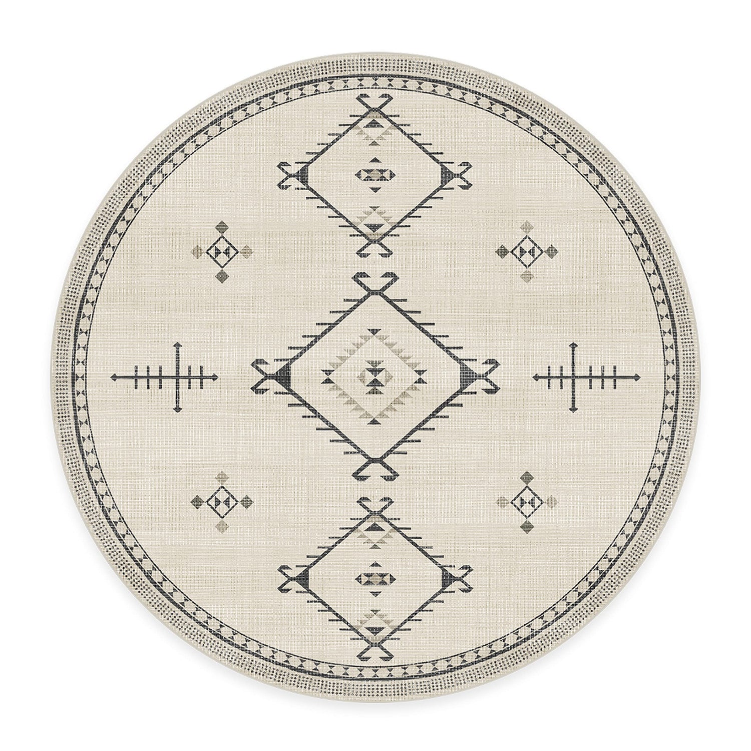 RUGGABLE Damali Runner Rug - Perfect Boho Washable Rug for Entryway Hallway Kitchen - Pet &amp; Child Friendly - Non-Toxic - Stain &amp; Water Resistant - Black &amp; White 2.5&