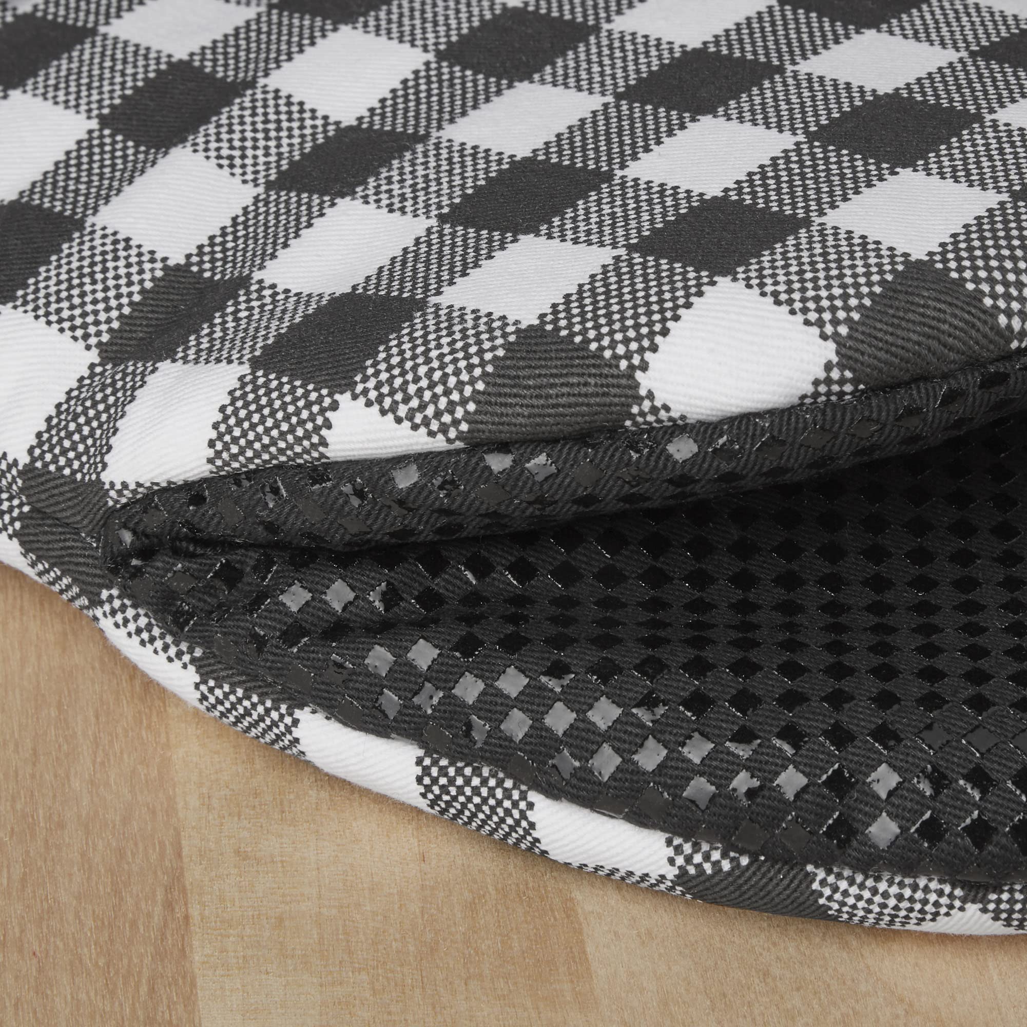 KitchenAid Gingham Mini Oven Mitt 2-Pack Set, Milkshake Tan, 5.5&quot;x8&quot;