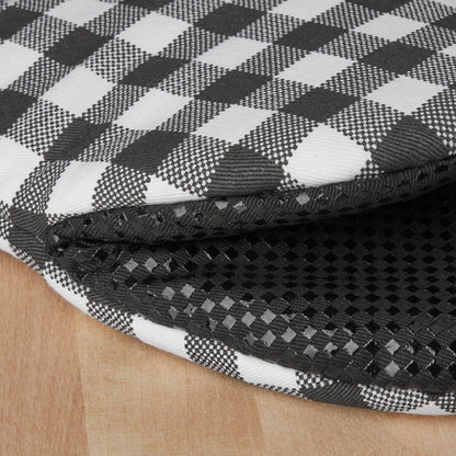 KitchenAid Gingham Mini Oven Mitt 2-Pack Set, Milkshake Tan, 5.5&quot;x8&quot;