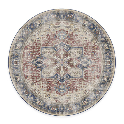 RUGGABLE Kamran Washable Rug - Perfect Vintage Area Rug for Living Room Bedroom Kitchen - Pet &amp; Child Friendly - Stain &amp; Water Resistant - Hazel 5&