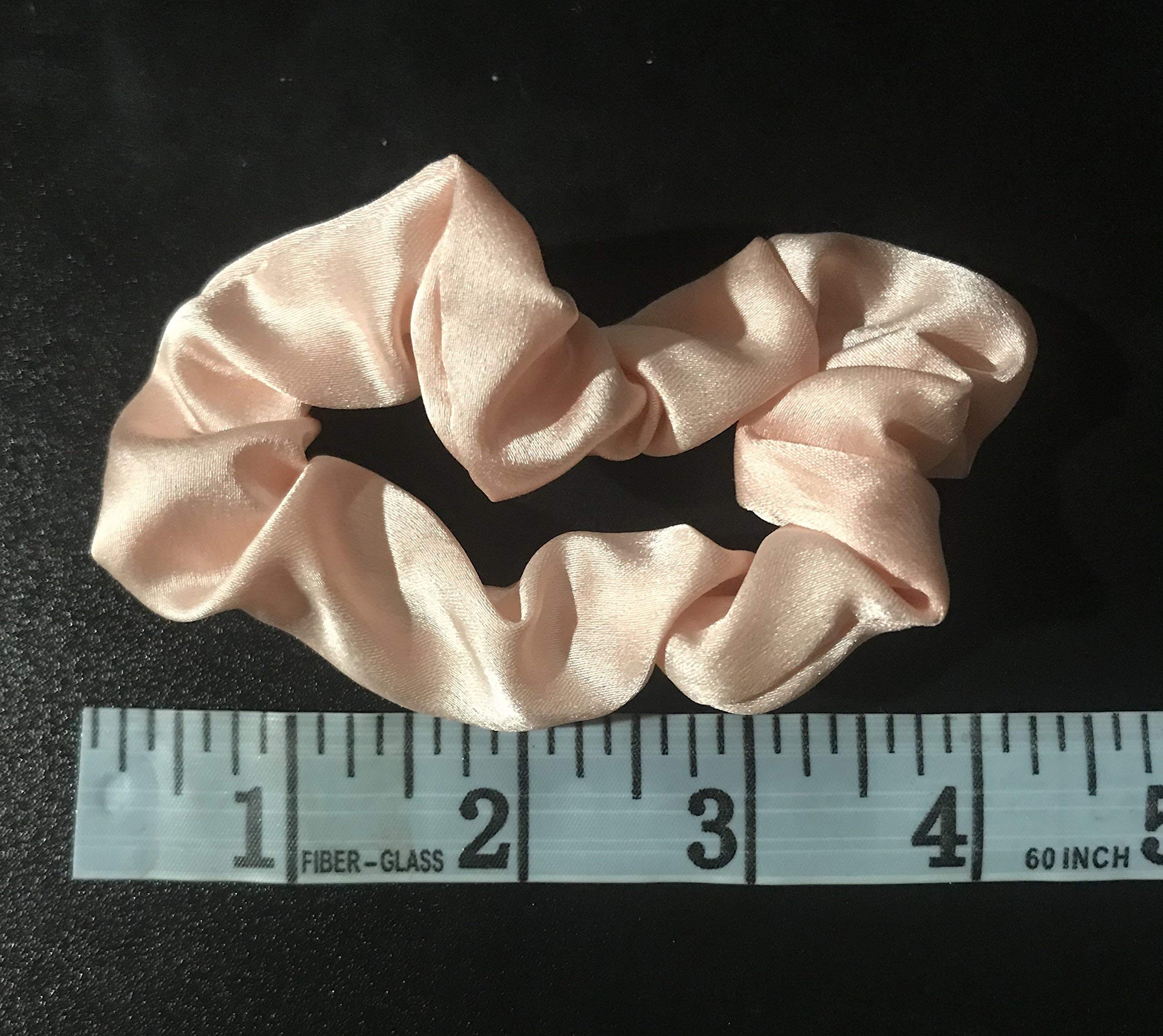 Kitsch 5 Count Velvet Hair Scrunchies for Women - Hair Ties for Thick Hair, Girls, Women, Cute Scrunchies, Soft Hair Accessories, Blush/Mauve