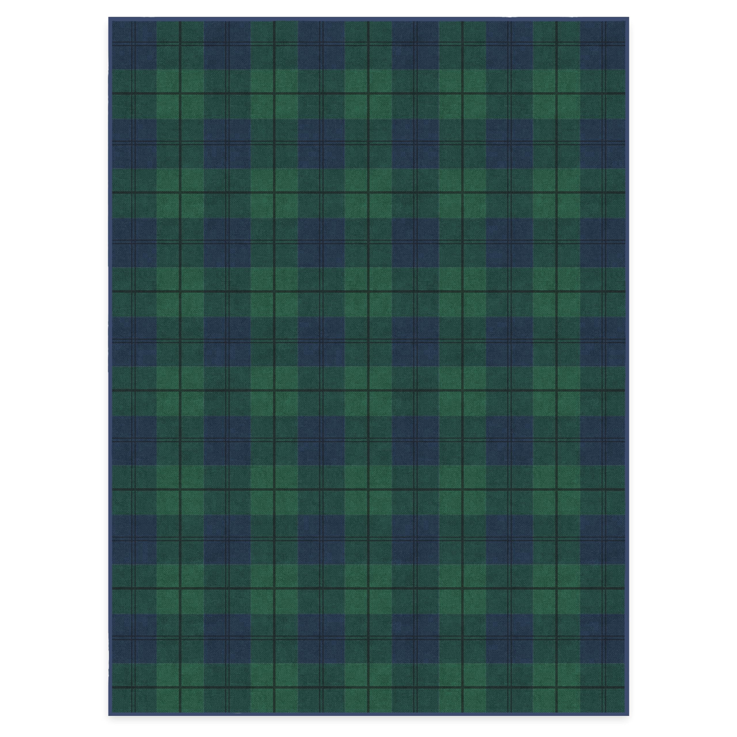RUGGABLE Winter Plaid Washable Rug - Perfect Holiday Area Rug for Living Room Bedroom Kitchen - Pet &amp; Child Friendly - Stain &amp; Water Resistant - Dress Stewart Tartan Plaid 3&