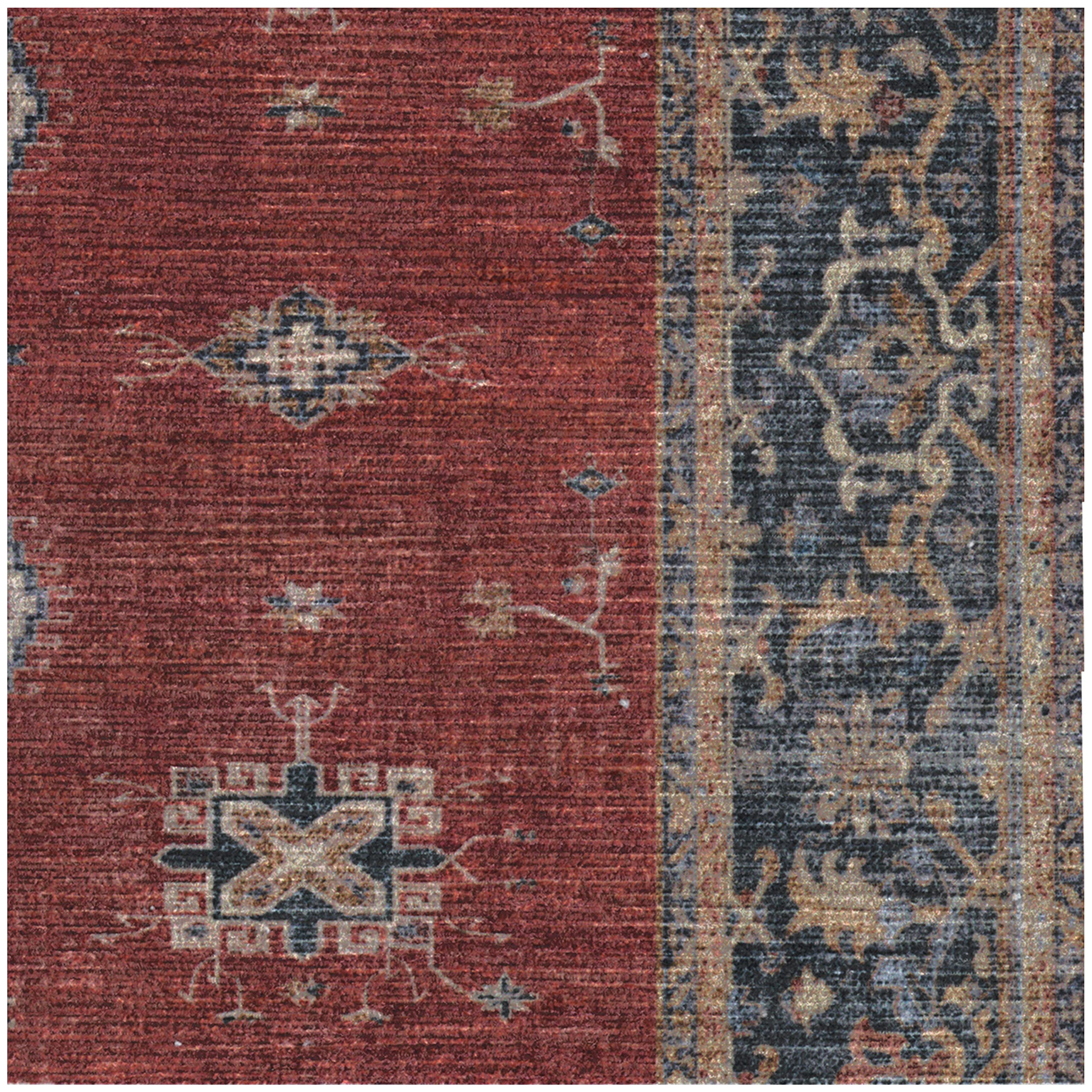 RUGGABLE – Verena Dark Wood – Machine Washable Runner Rug – Pet &amp; Child Friendly – Stain &amp; Water Resistant – Non-Slip – 2.5&