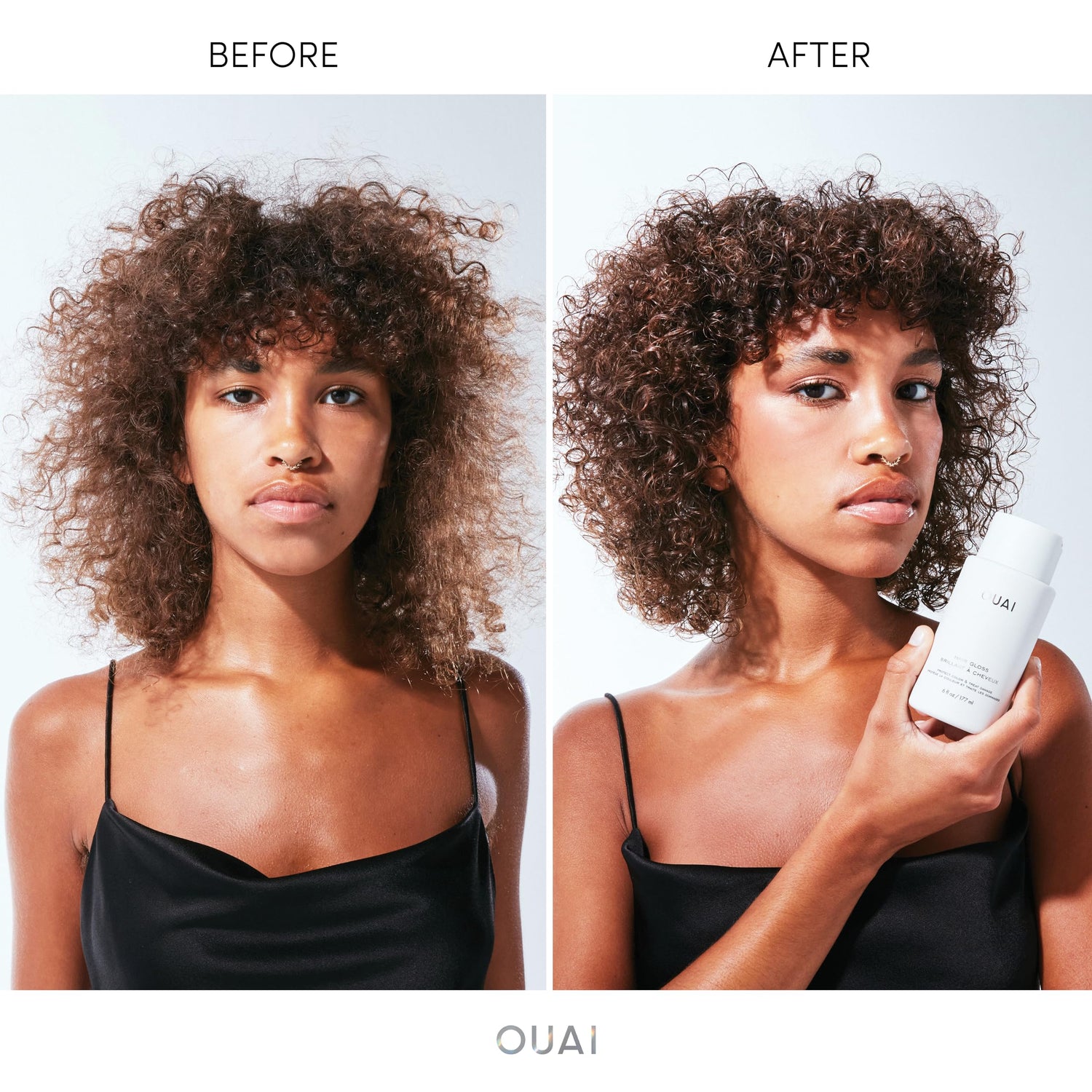 OUAI Hair Gloss - In-Shower Shiny Hair Treatment with Frizz Control - Heat Protectant Hair Glaze Infused with Hyaluronic Acid, Rice Water + Panthenol - Paraben, Phthalate &amp; Sulfate Free (6 Oz)