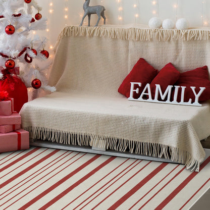 RUGGABLE Winter Plaid Washable Rug - Perfect Holiday Area Rug for Living Room Bedroom Kitchen - Pet &amp; Child Friendly - Stain &amp; Water Resistant - Dress Stewart Tartan Plaid 3&